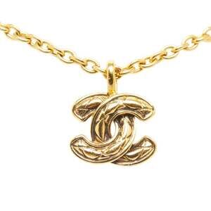 Chanel Cc Logo Pendant Necklace Metal #209063C16B